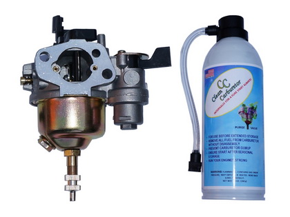 Carburetor with Purge Valve + Pressurized Gas Can for snowblowers, generators, pressure washers with Honda type engines